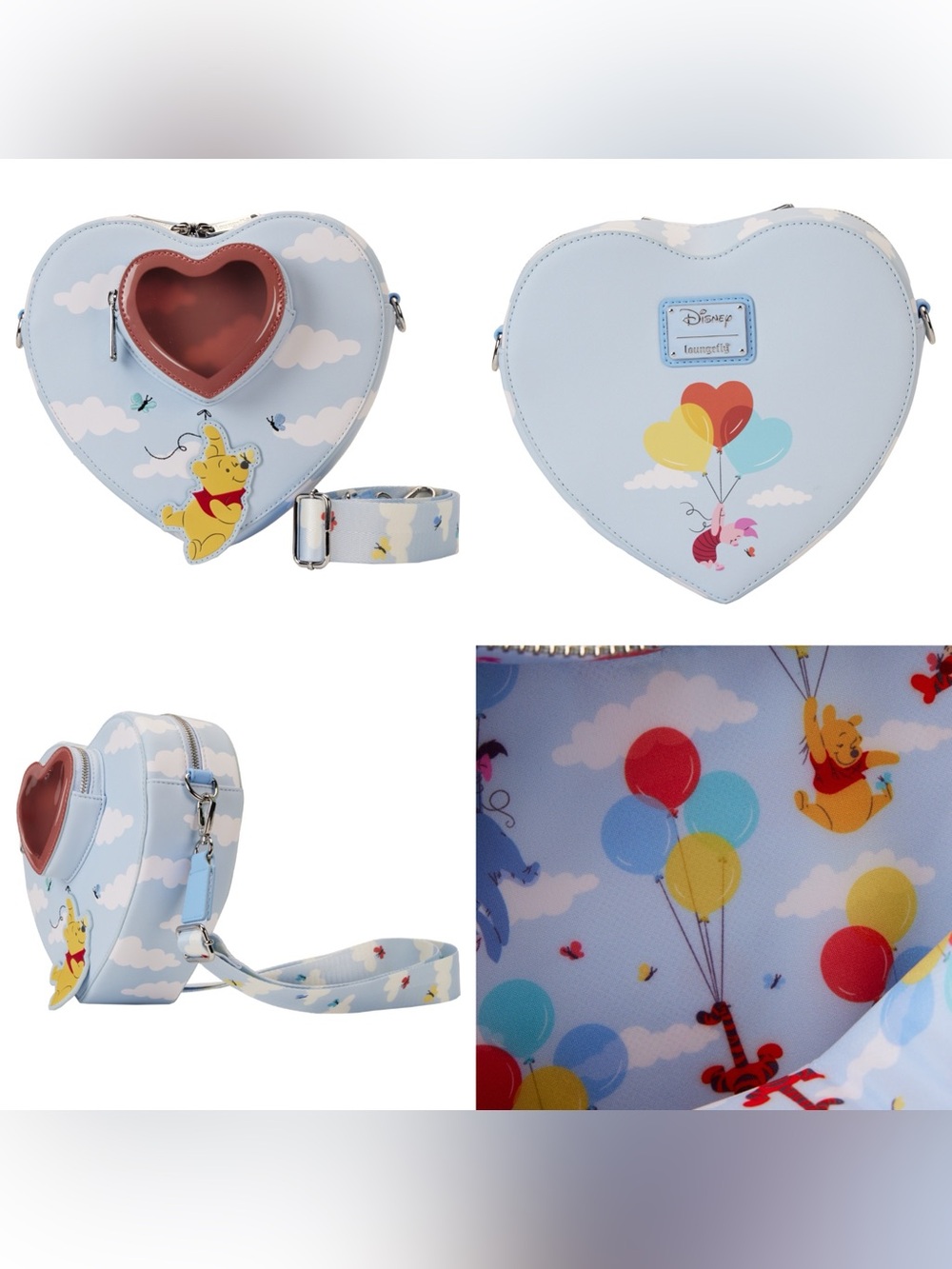 NWOT Loungefly Disney Winnie the Pooh Clouds Heart Crossbody Bag